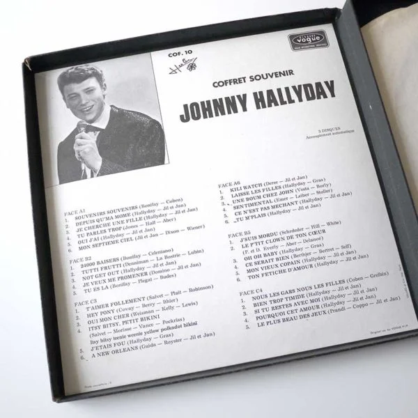 JOHNNY HALLYDAY > PREMIER COFFRET VOGUE (Coffret ORIGINAL > 3 LP) - Image 3