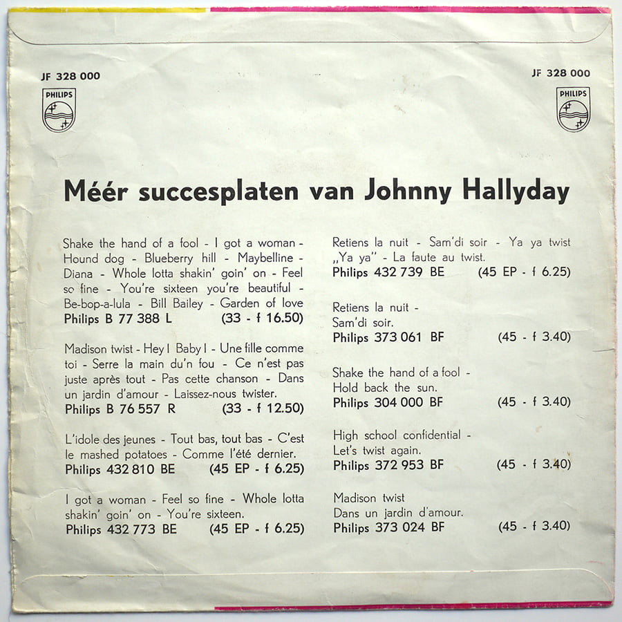Johnny Hallyday - Tout Bas, Tout Bas, Tout Bas - EP Pochette