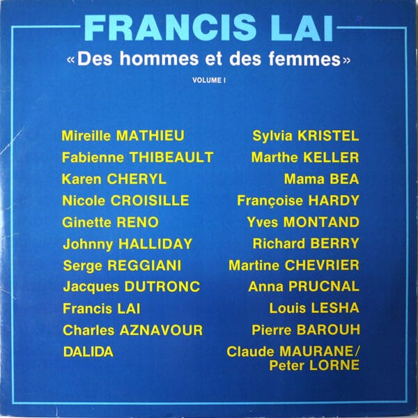 DES HOMMES ET DES FEMMES (Francis LAI) Inclus "L'aventure c'est l'aventure"