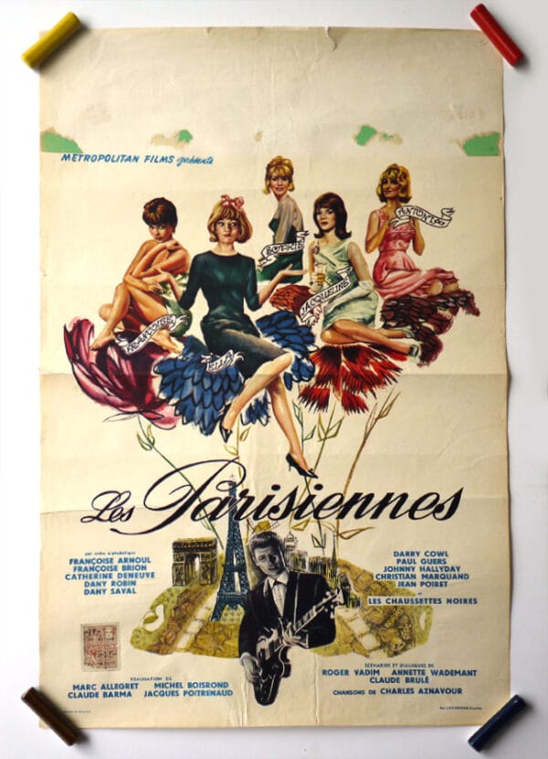 LES PARISIENNES (Affichette Belge Original de 1961)