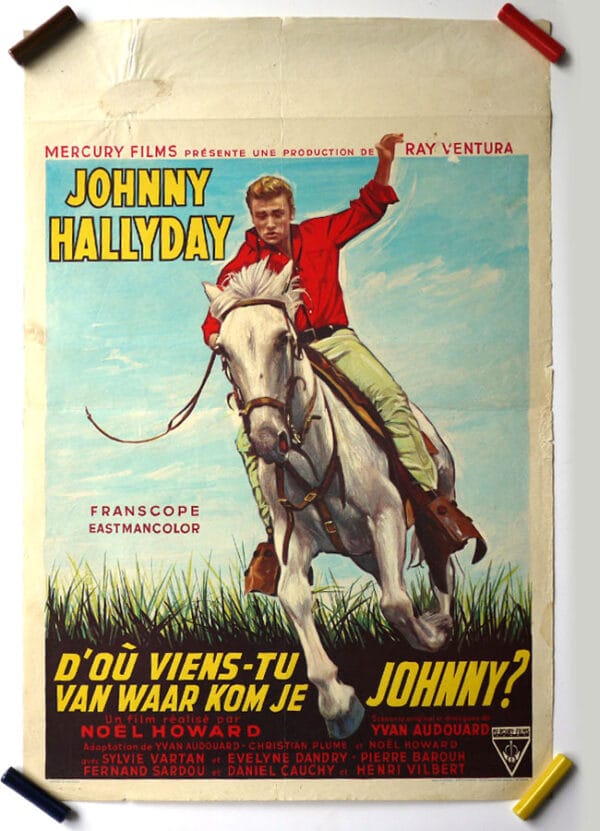 D'OU VIENS-TU JOHNNY ? (Affichette Belge Original de 1963)