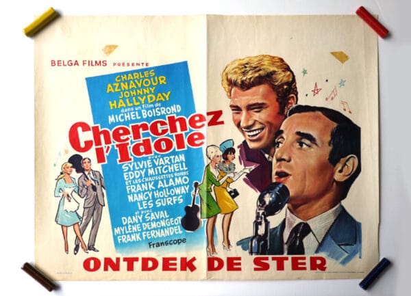 CHERCHEZ L'IDOLE  (Affichette Belge Original de 1964)