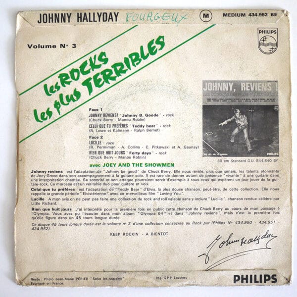 LES ROCKS LES PLUS TERRIBLES (Vol. 3)  (Réédition en Pochette Papier – Label Bleu Gravé) - Image 2