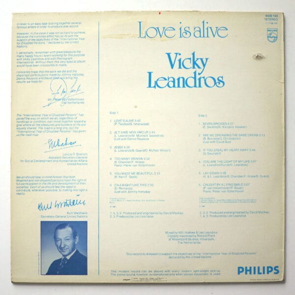 VICKY LEANDROS  (Inclus le DUO "On a Night Like This" avec Johnny) - Image 2